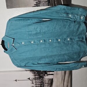 TOMMY BAHAMA | Men's XS Teal Blue 100% Linen New Sea Glass Breezer Shirt